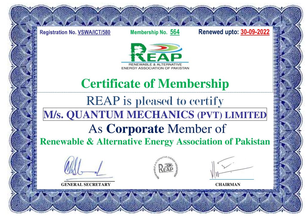 REAP Renewal Certificate